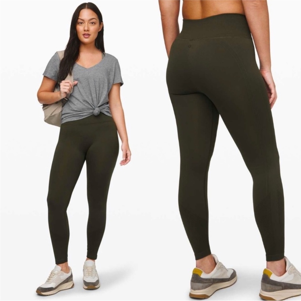 Lululemon Ebb To Street Tight Olive Green 4